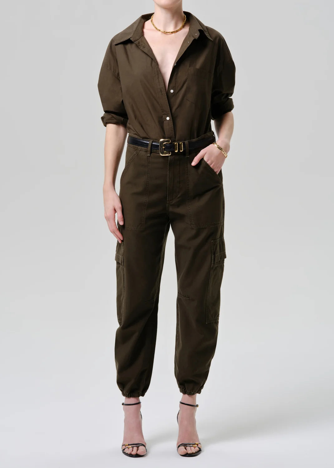Citizens of Humanity Ciela Bubble Utility Pant in Moss