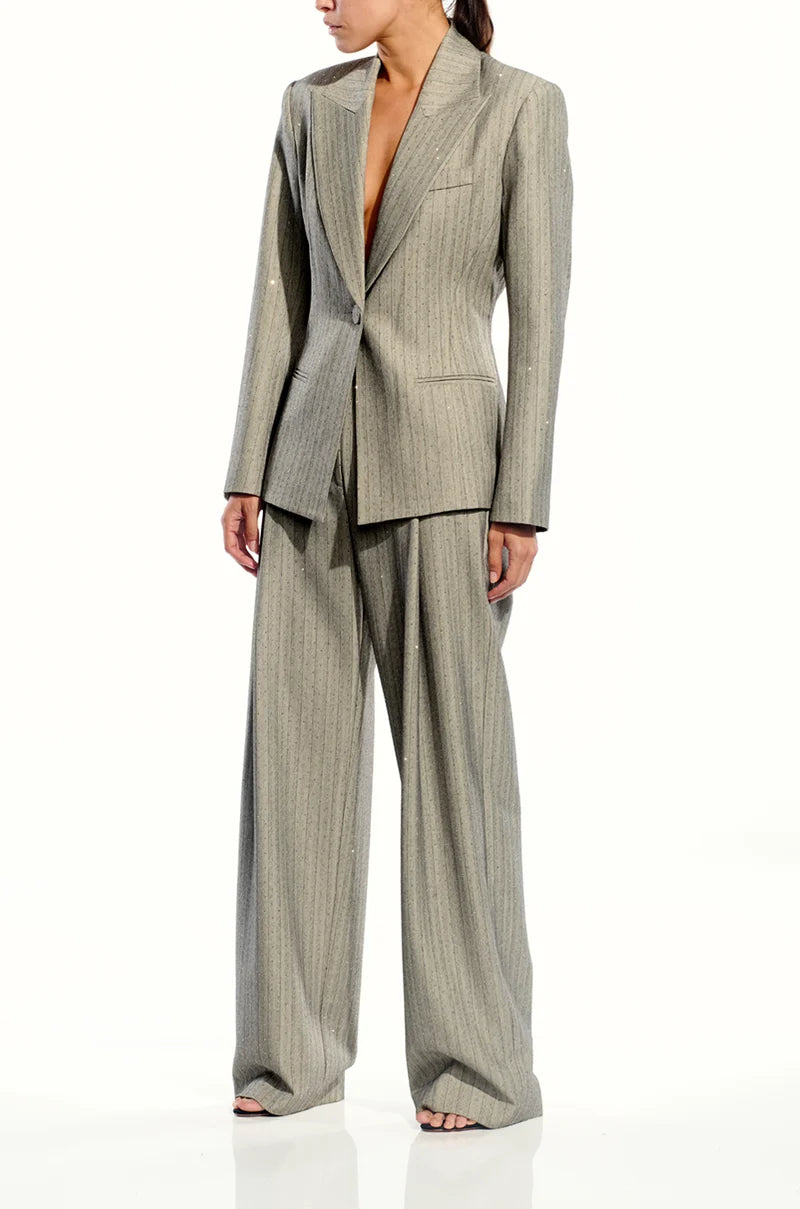 The Sei Curve Blazer in Pinstripe