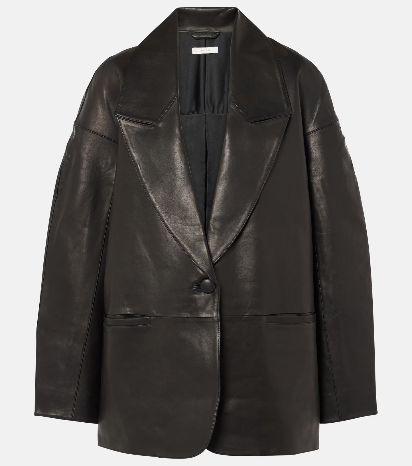 Slouchy Leather Blazer