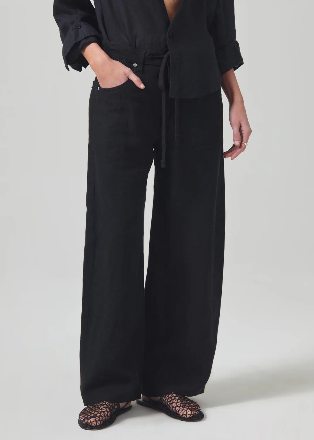 BRYNN DRAWSTRING LINEN TROUSER