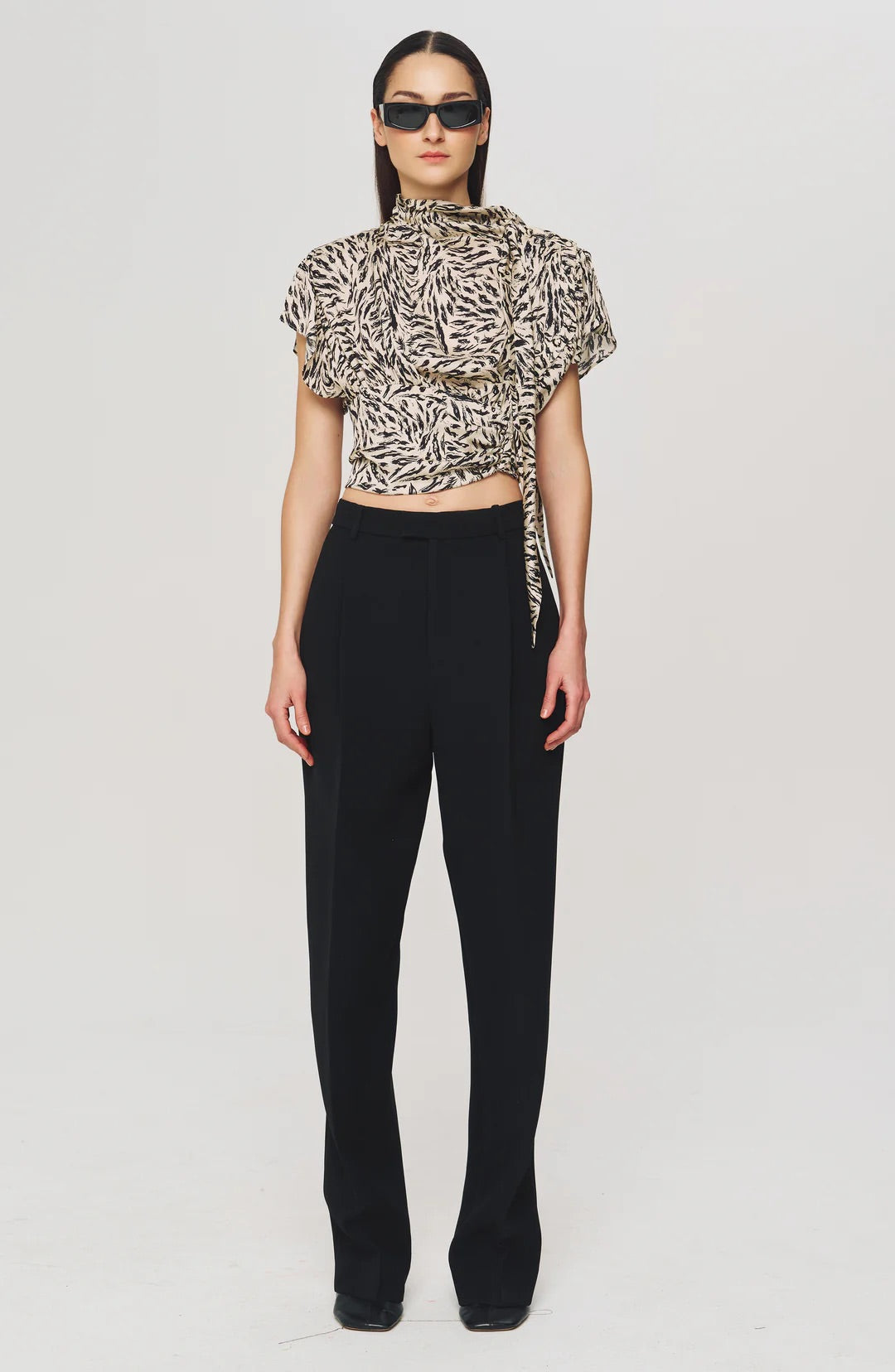 Aiko blouse front view relaxed silhouette