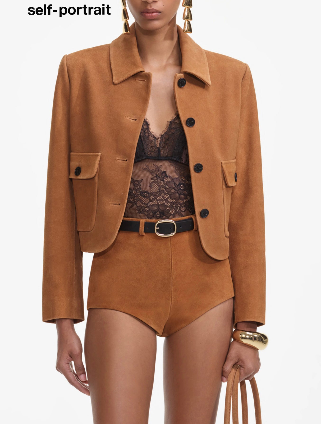 Self Portrait Suede Jacket