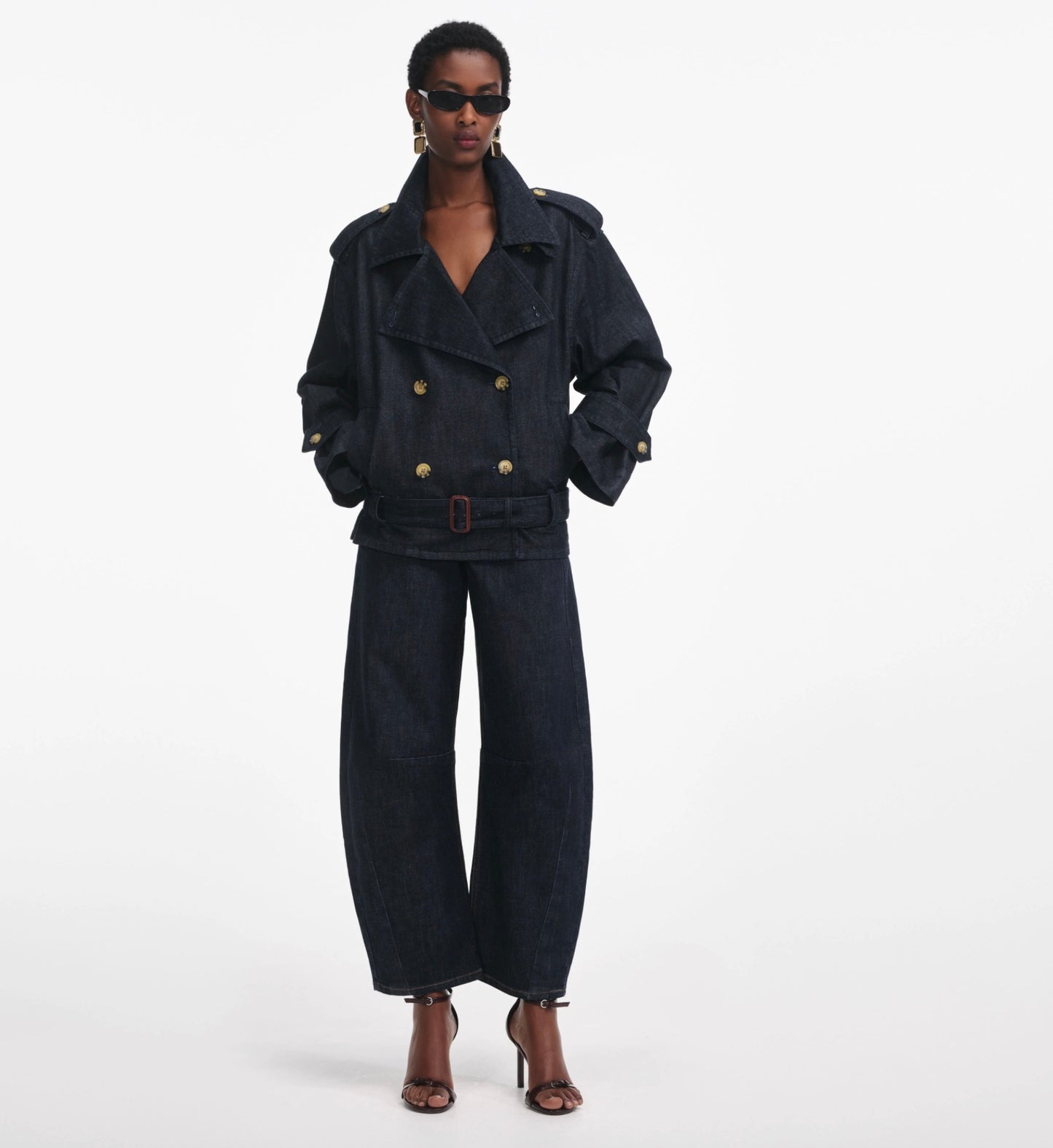 Self Portrait Denim Trench