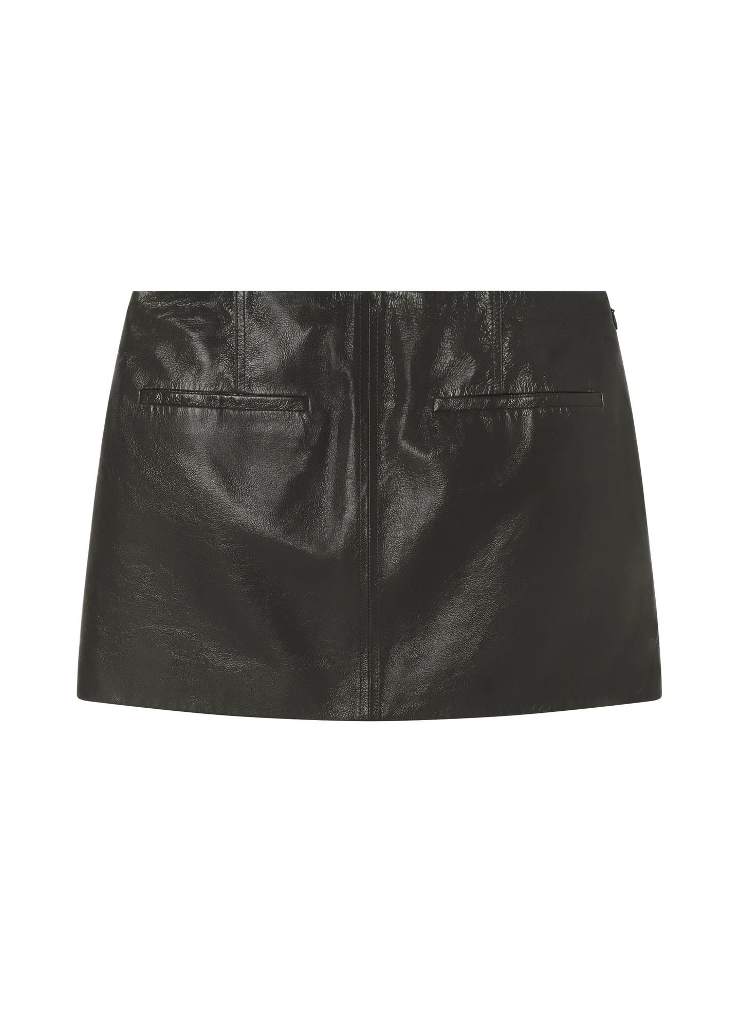 ALC Cowan Glossy Mini Skirt In Black