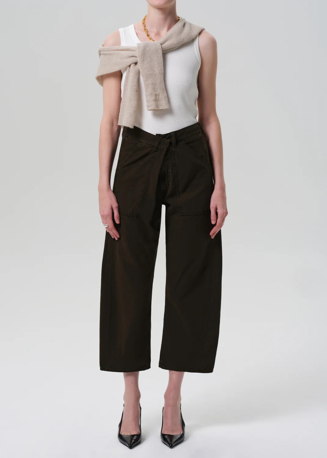 Citizens Of Humanity Inez Crop Utility Trouser-Moss
