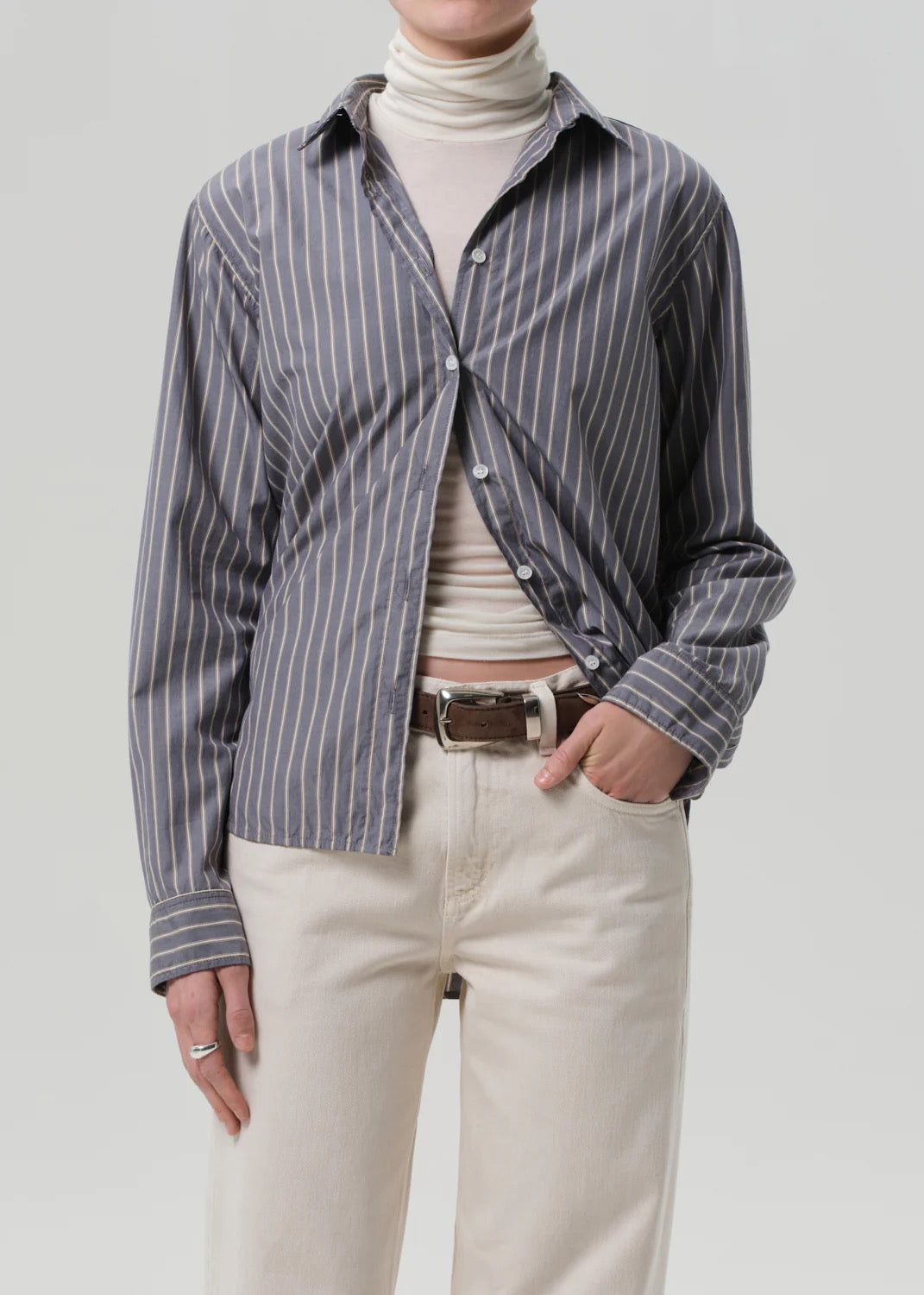 Citizens Of Humanity Avni Slim Shirt-Cleo Stripe