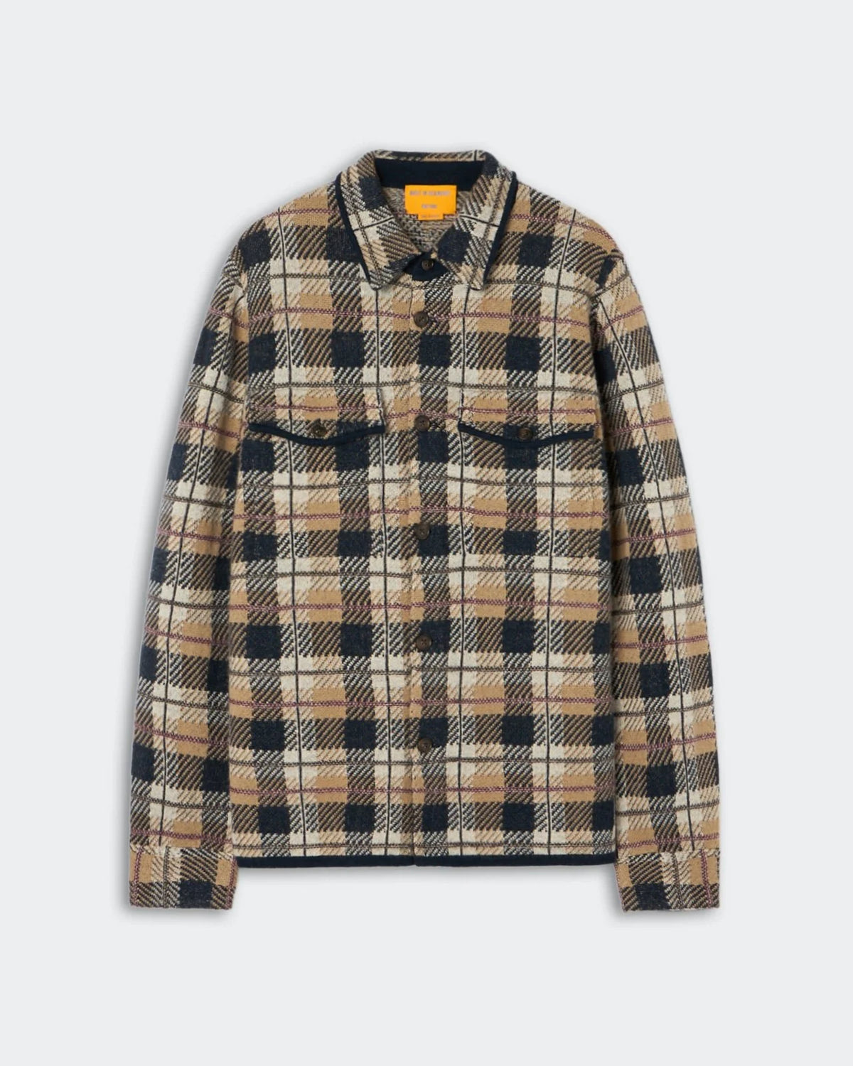 Guest in Residence Plaid Work Shirt in Camel Combo