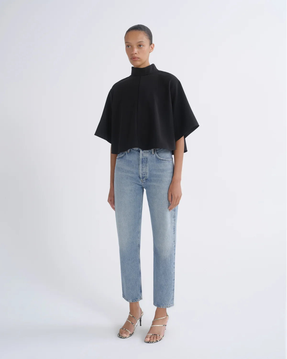 Agolde Rom Top in Black
