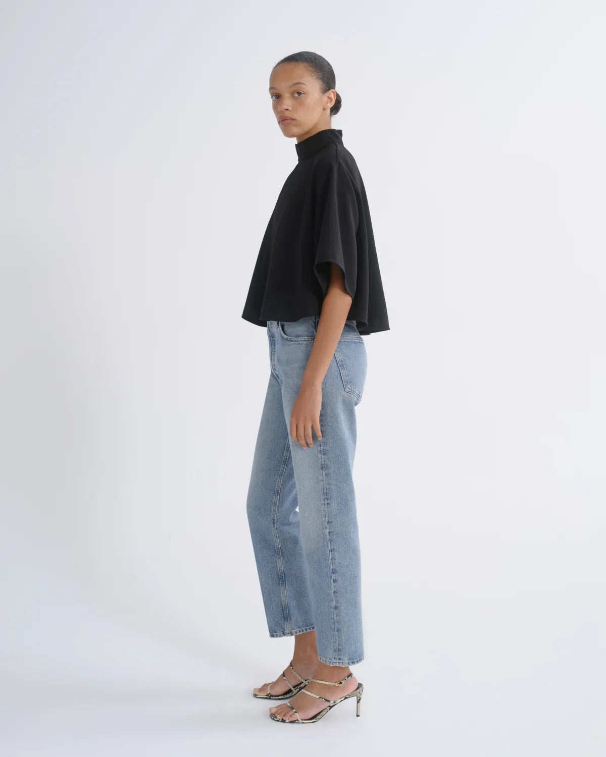 Agolde Rom Top in Black