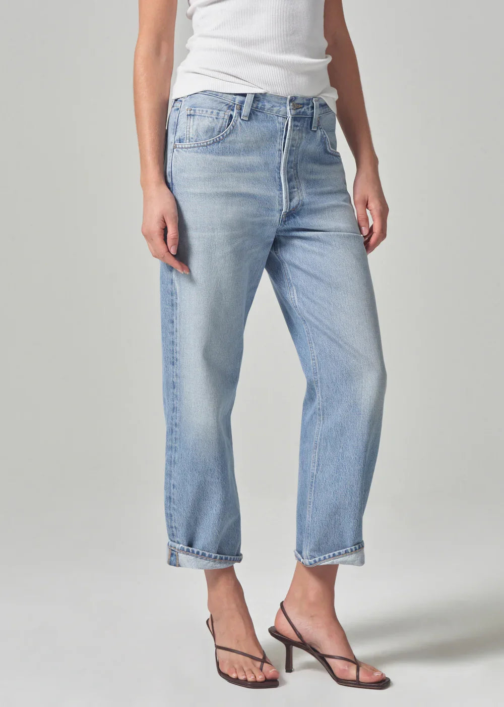 Citizens of Humanity Dahlia Bow Leg Baby Roll Jean in Ribbon