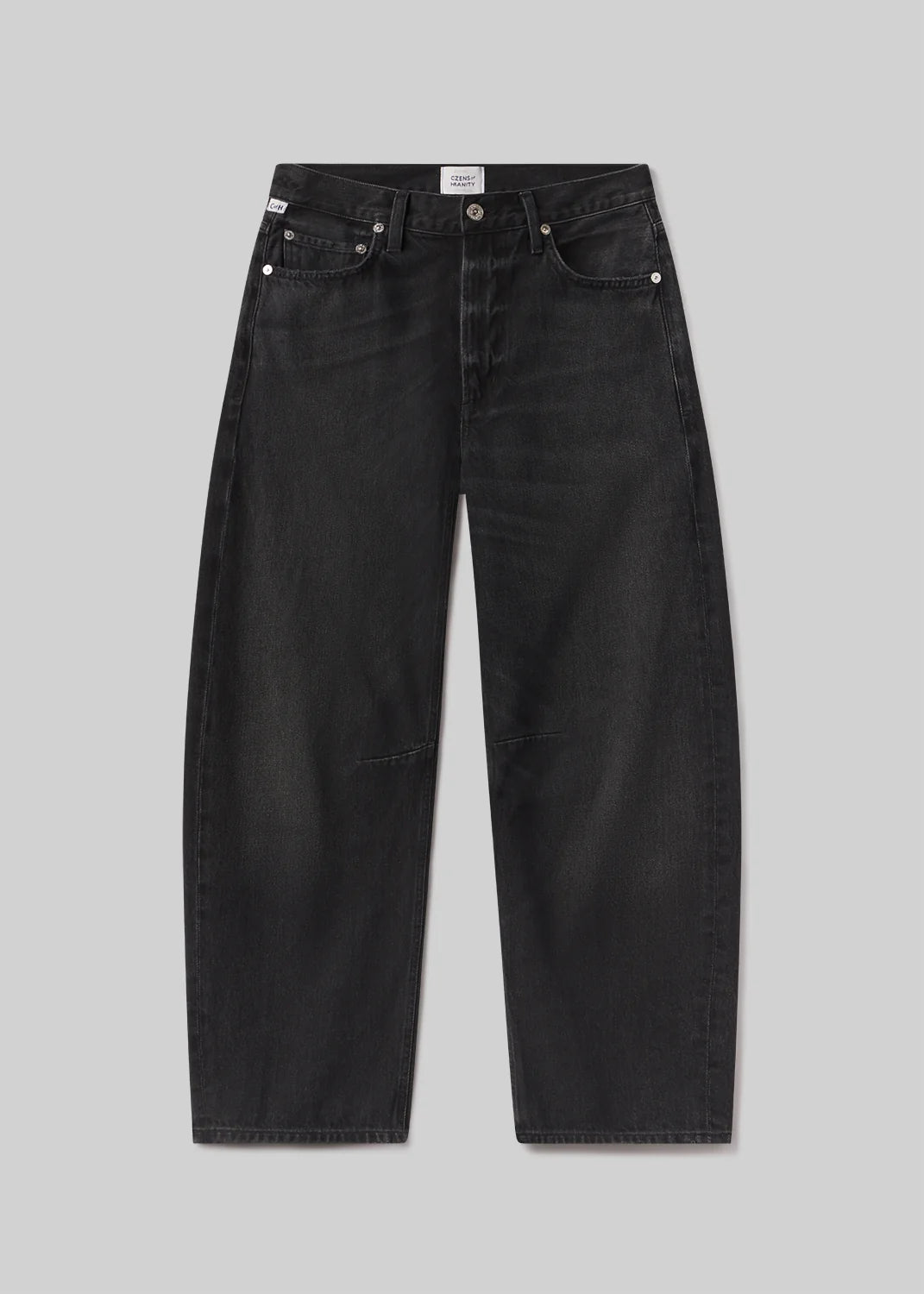 Citizens of Humanity Miro relaxed jean in Raine washed black, flat lay, front view
