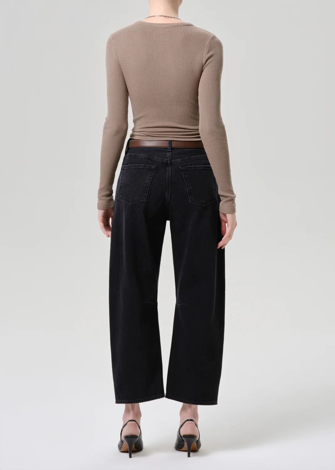 Citizens of Humanity Miro relaxed jean in Raine washed black, back view