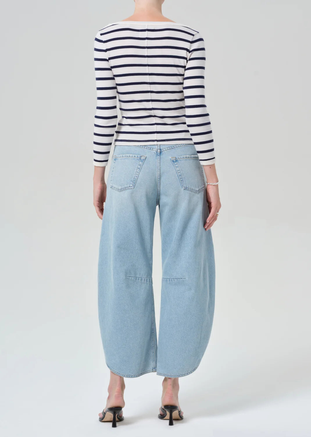 Citizens of Humanity Tulip Jean in Somersault, light indigo denim — back view on model