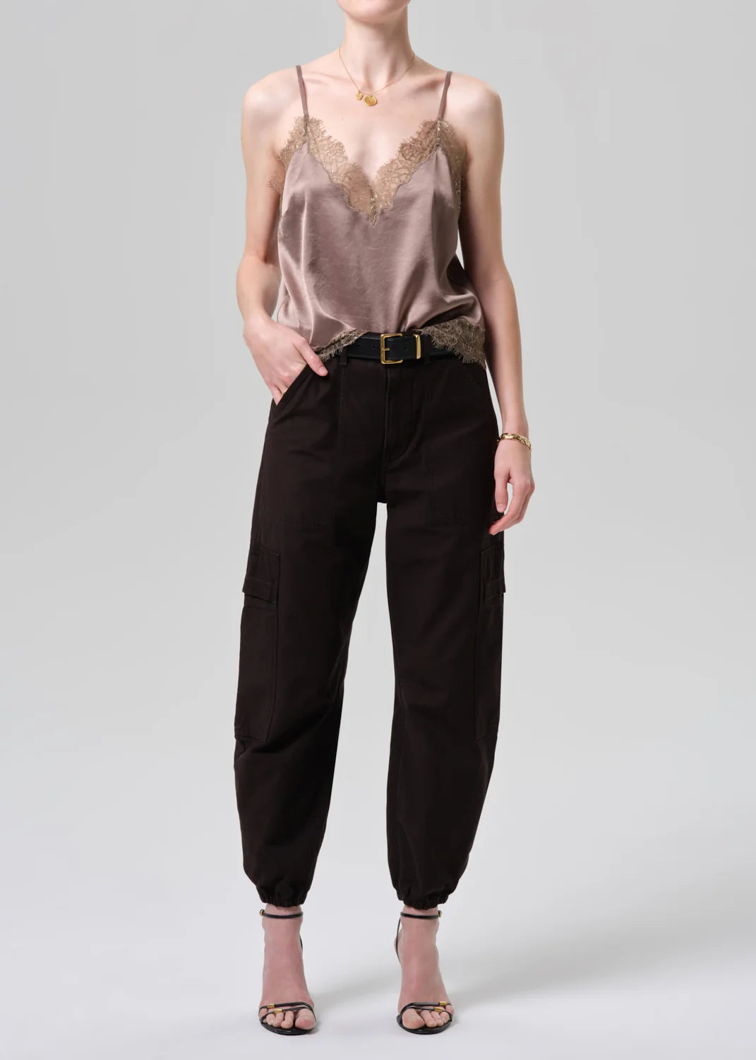 Citizens of Humanity Ciela Bubble Utility Pant in Espresso