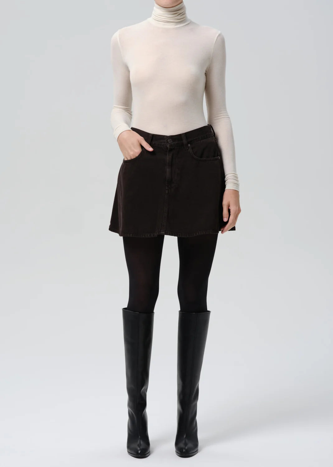Citizens of Humanity Trapeze Skirt in Carob
