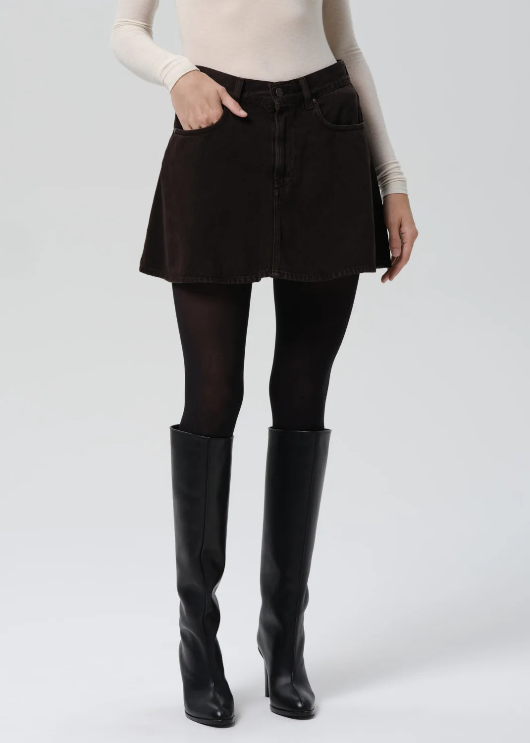 Citizens of Humanity Trapeze Skirt in Carob