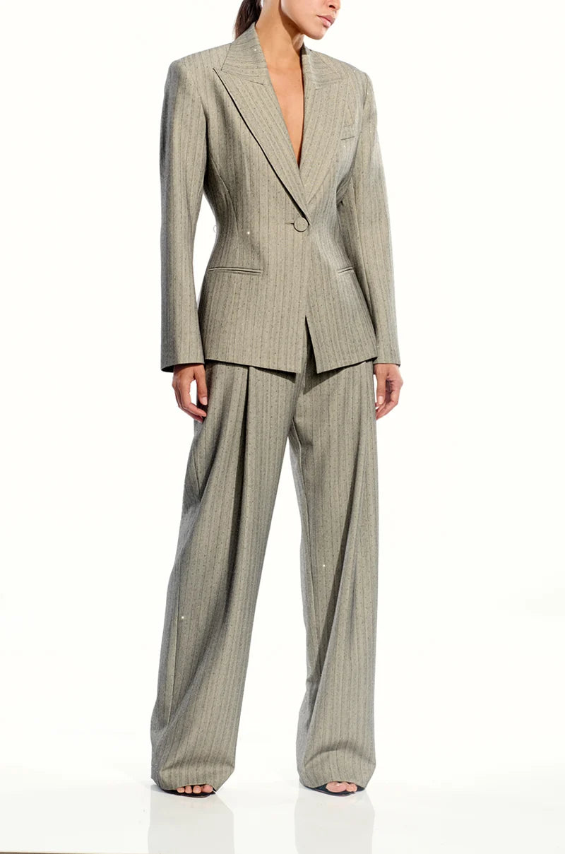 The Sei Curve Blazer in Pinstripe