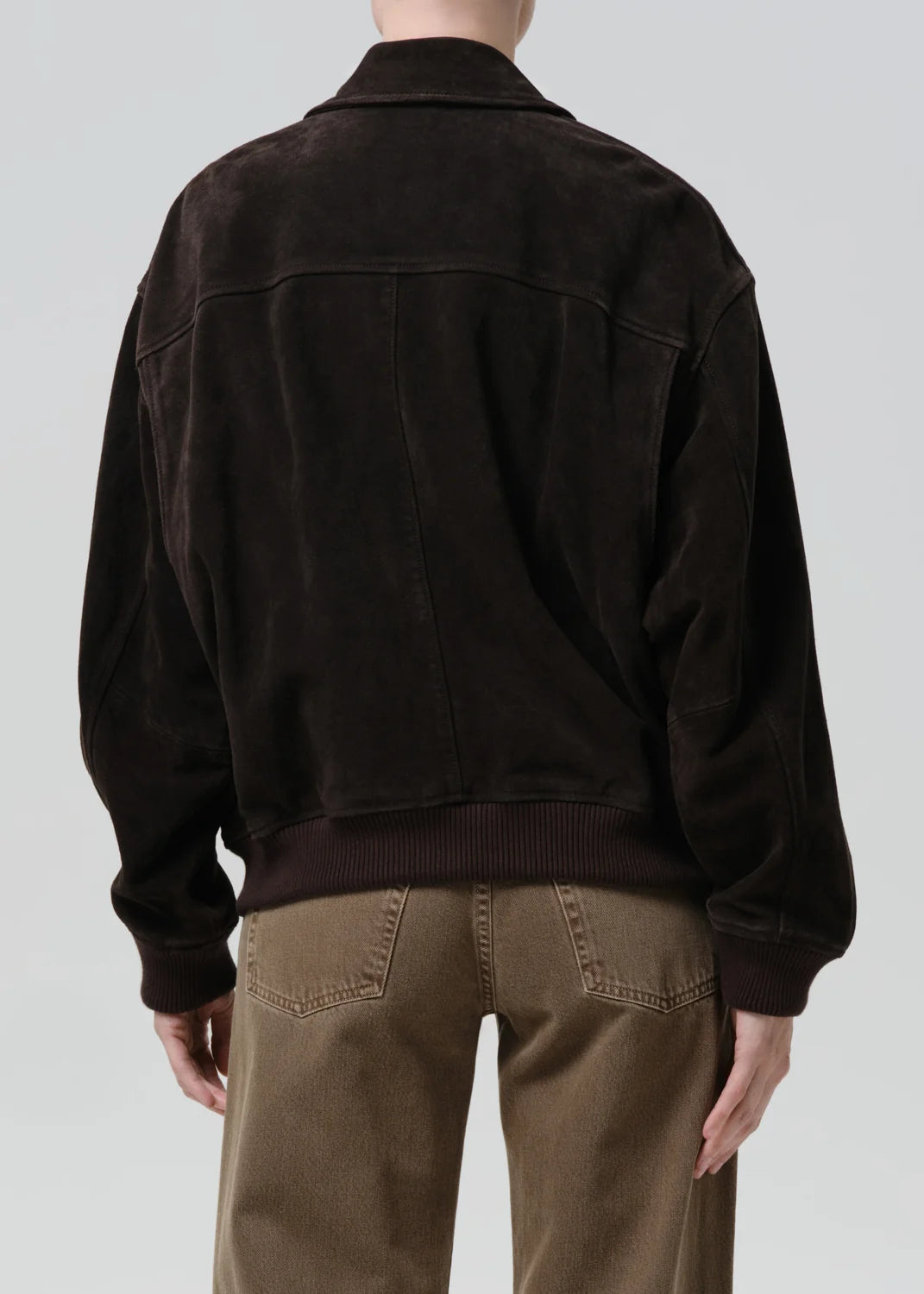 Citizens of Humanity Vivienne Suede Jacket in Chocolate Brown