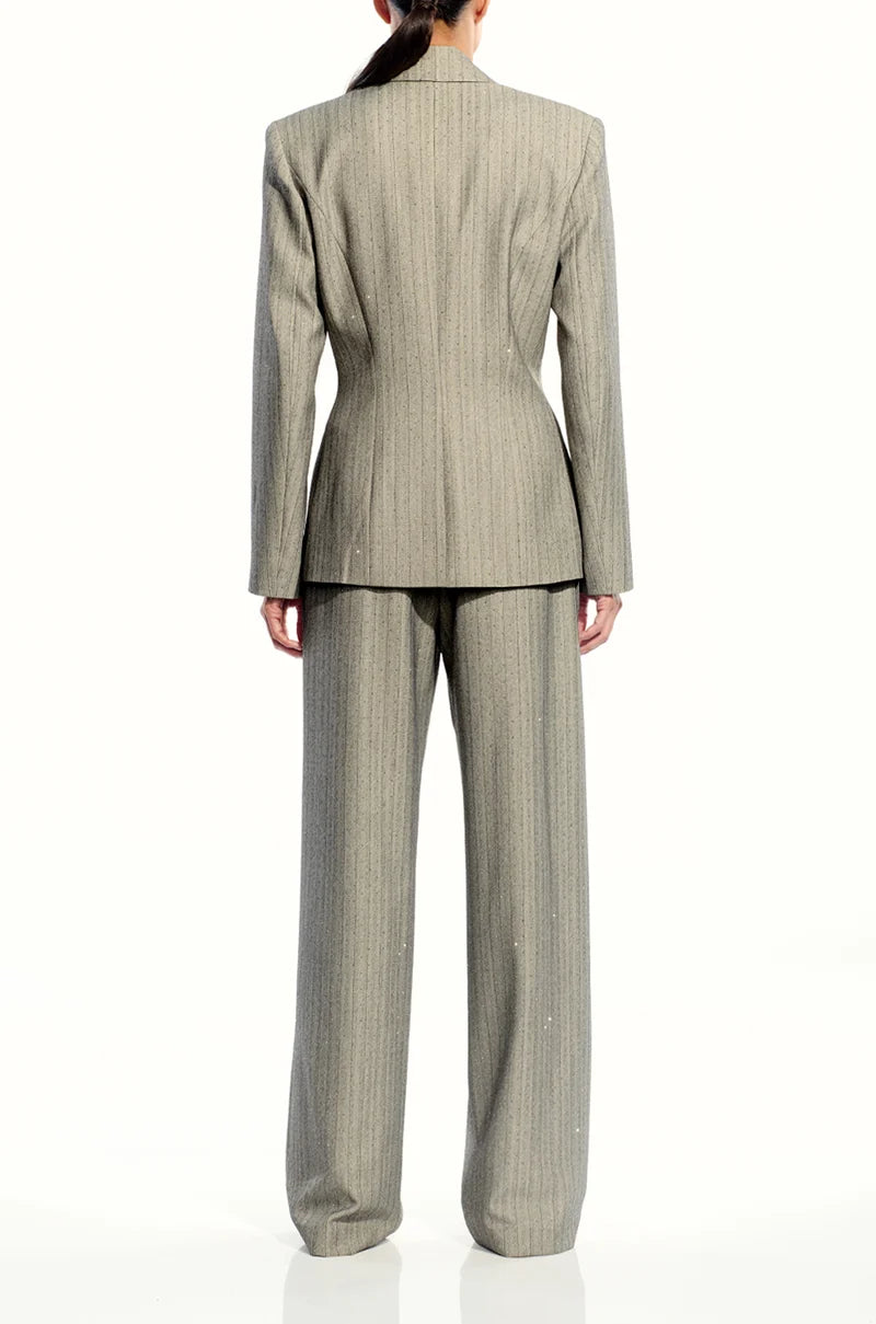The Sei Curve Blazer in Pinstripe