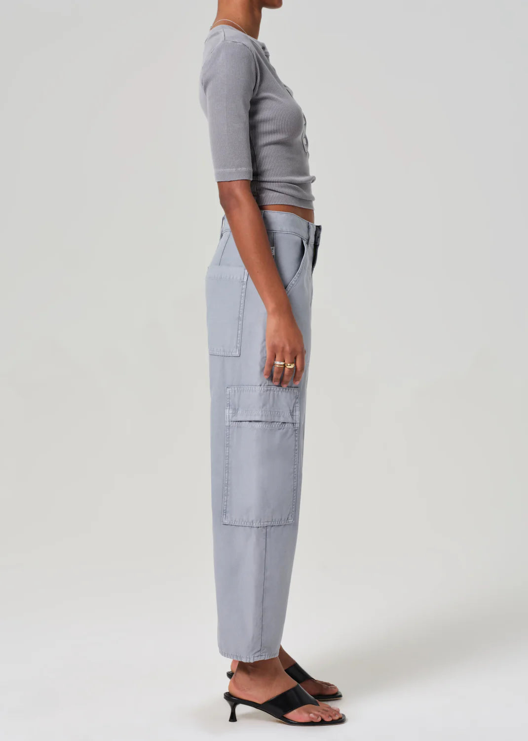 Marcelle Low Slung Cargos Hematite