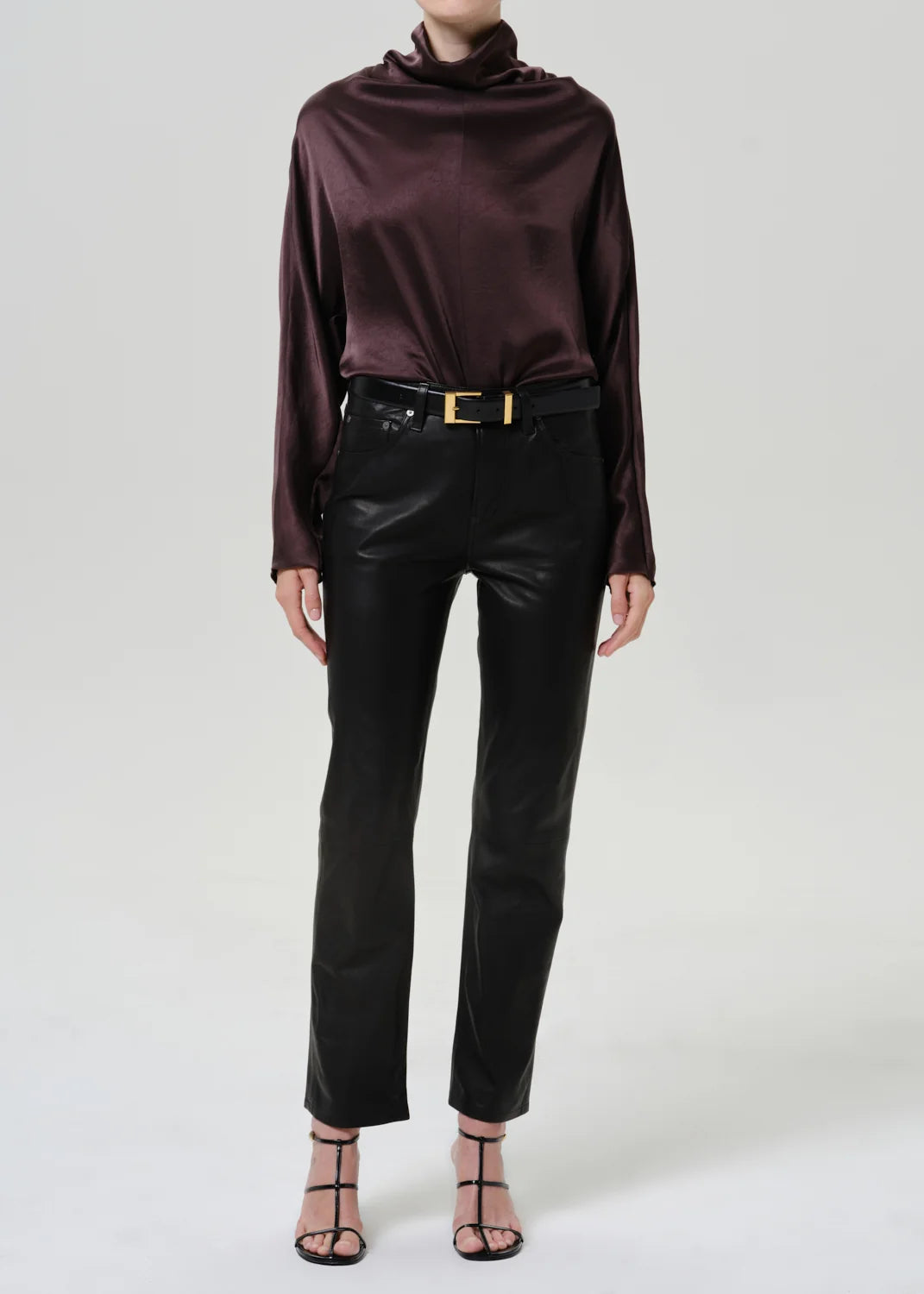 Citizens of Humanity Ilaria Draped Top in Espresso