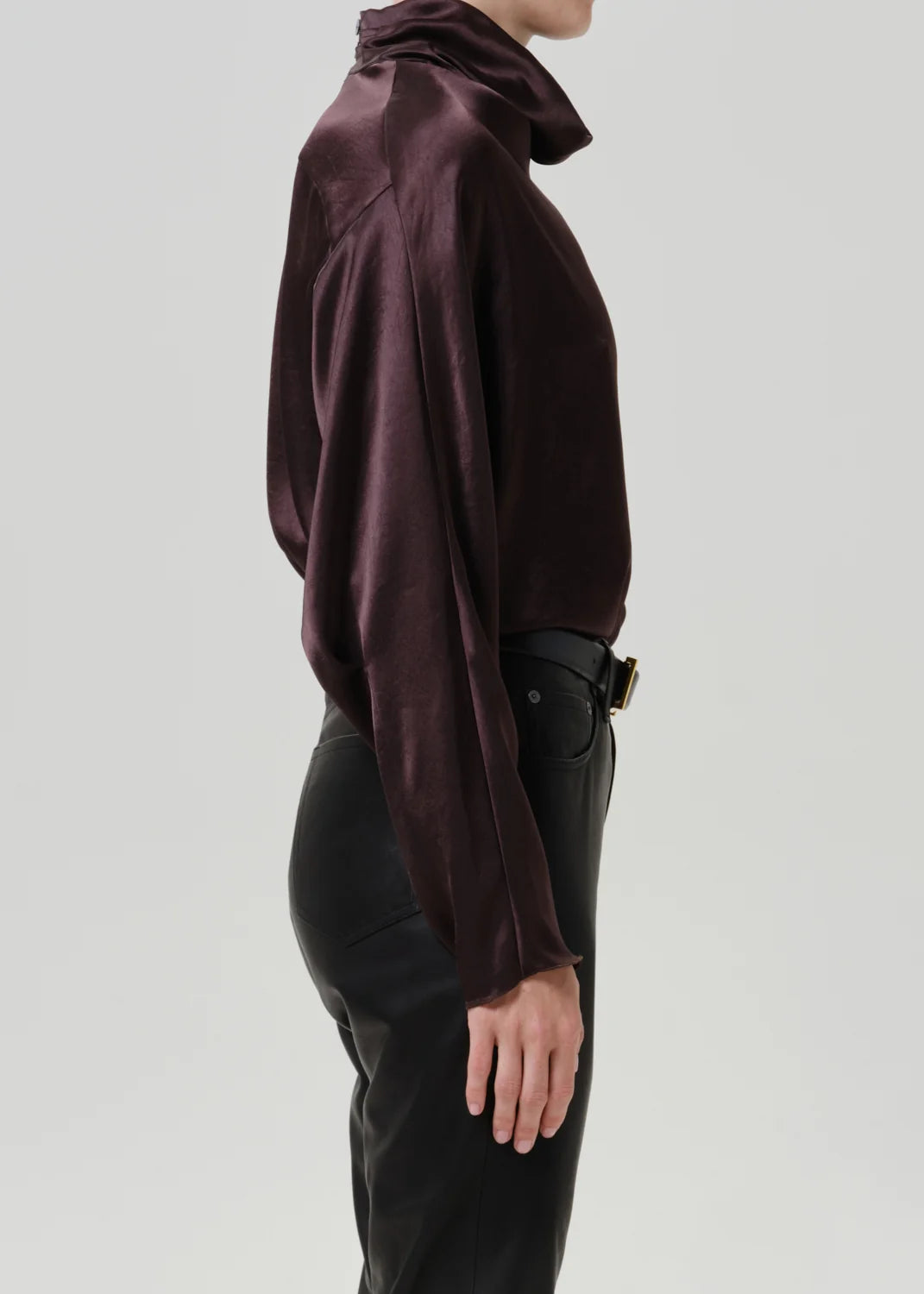 Citizens of Humanity Ilaria Draped Top in Espresso