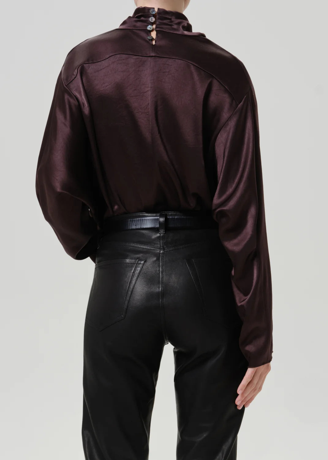 Citizens of Humanity Ilaria Draped Top in Espresso