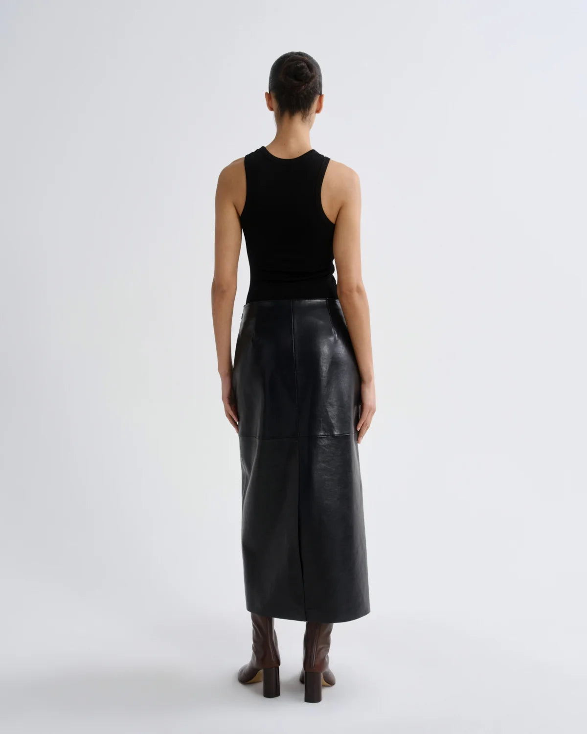 AGOLDE Hikson Skirt (Recycled Leather) in Detox