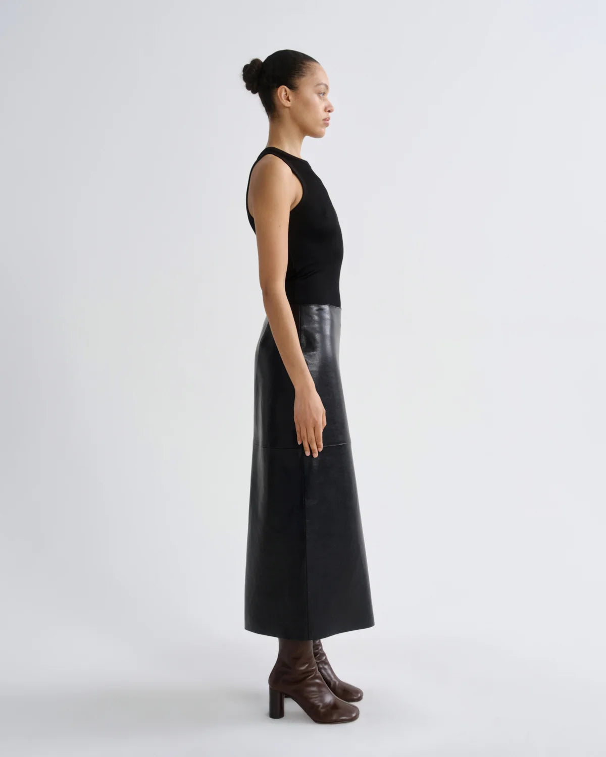 AGOLDE Hikson Skirt (Recycled Leather) in Detox