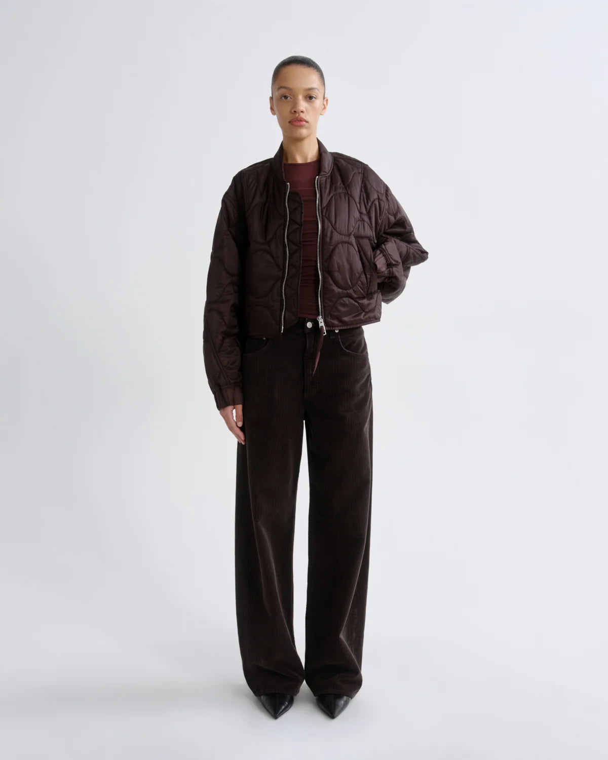 AGOLDE Iona Quilted Jacket in Infusion