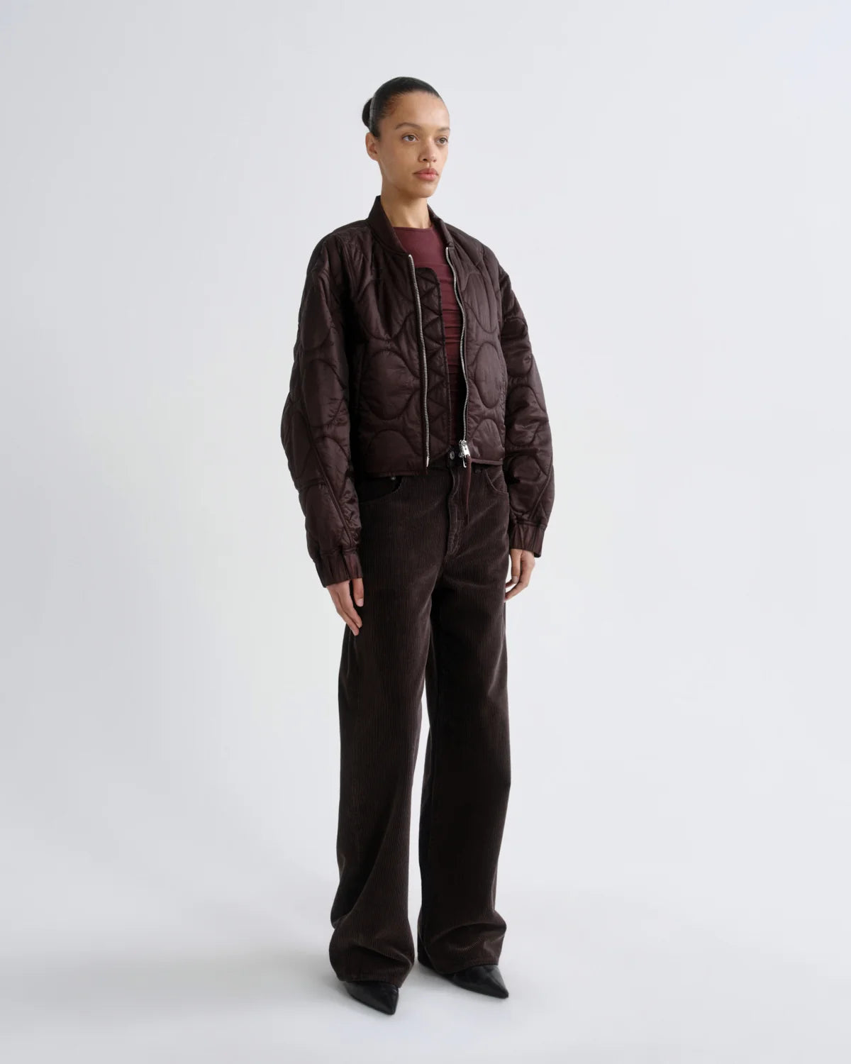 AGOLDE Iona Quilted Jacket in Infusion