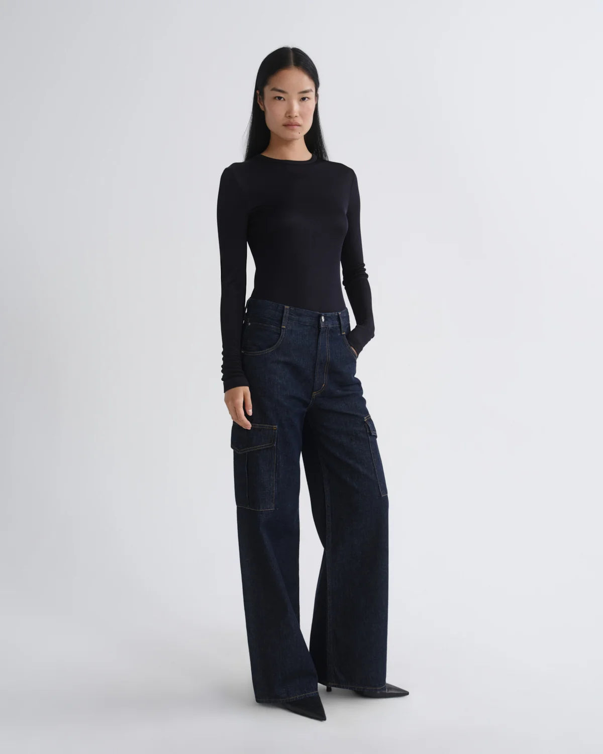 Agolde Delphi Slim Tee in Obscura