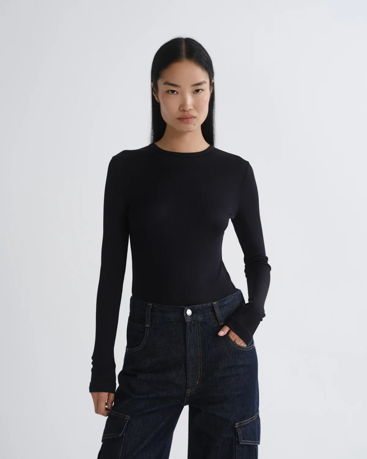 Agolde Delphi Slim Tee in Obscura