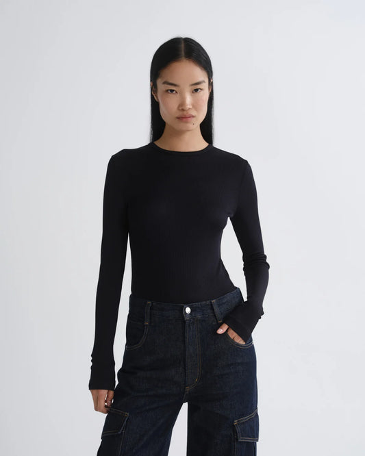 AGOLDE Delphi Slim Tee in Obscura