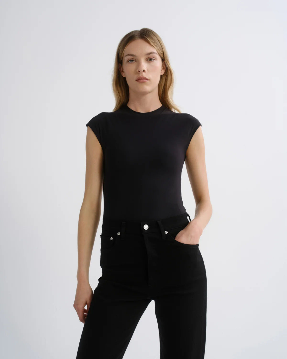 Agolde Agata Bodysuit in Black