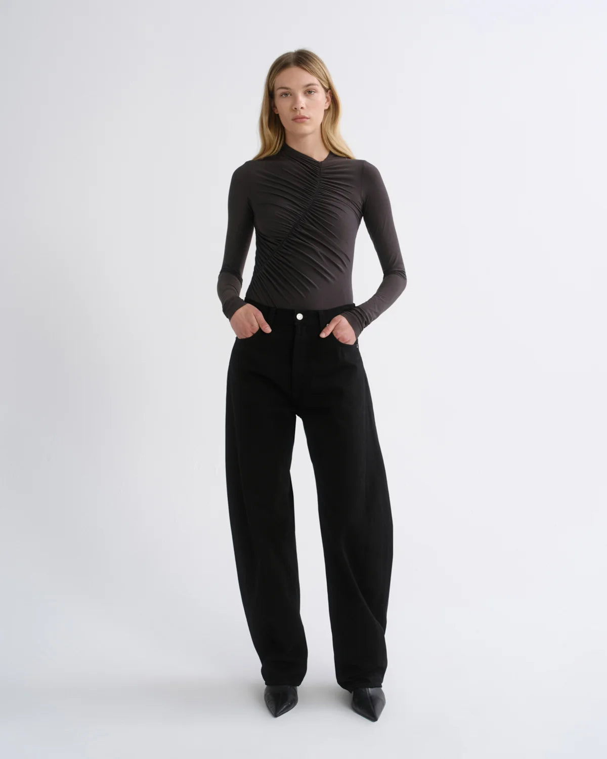 Agolde Luna High Rise Pieced Taper Jean in Cover