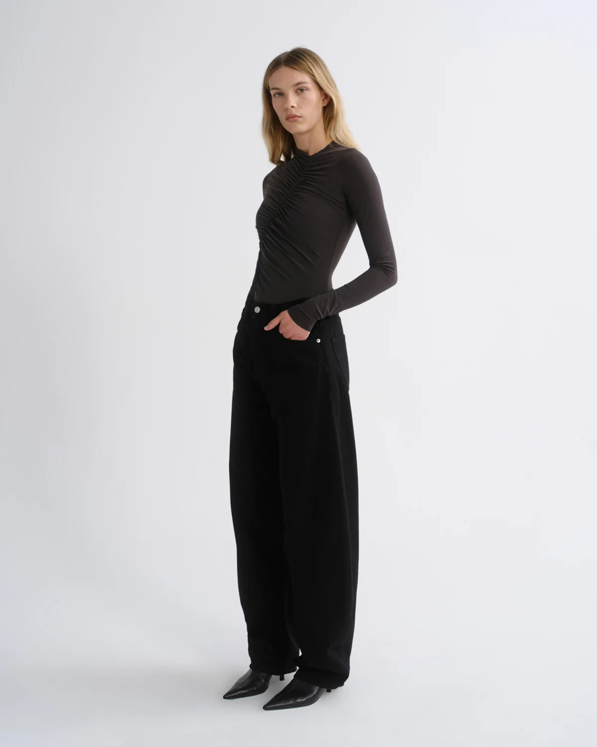 Agolde Luna High Rise Pieced Taper Jean in Cover