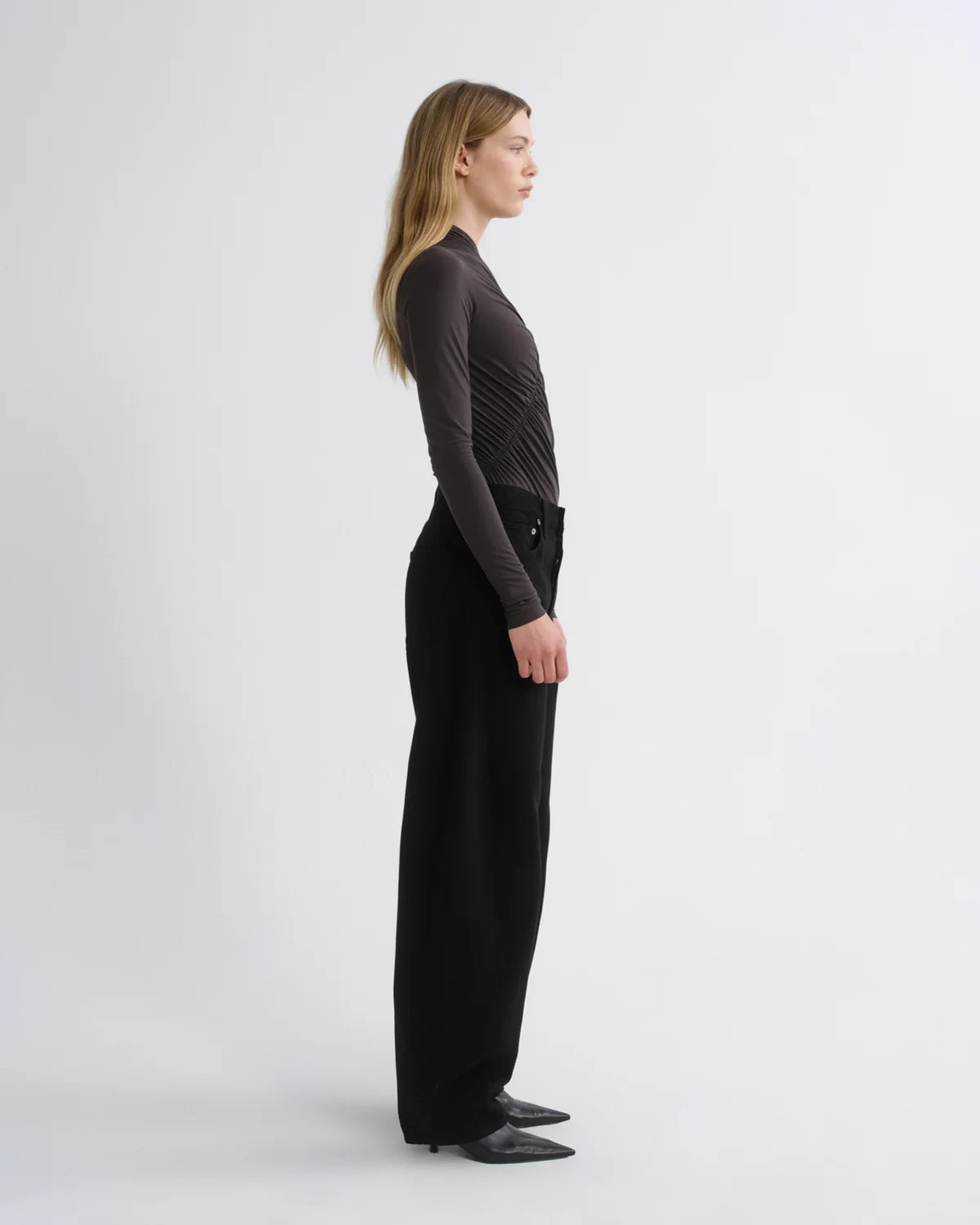 Agolde Luna High Rise Pieced Taper Jean in Cover