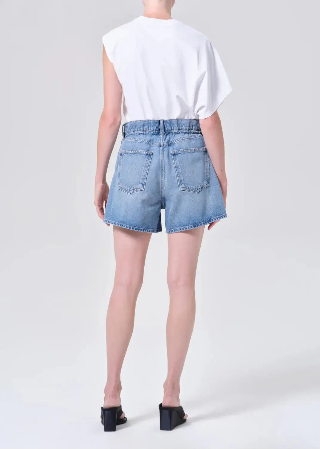 AGOLDE Lyonne Short in Outbreak, back view on model