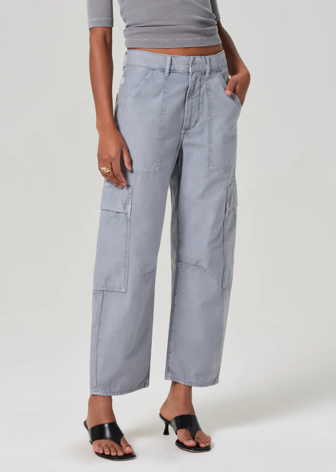 Marcelle Low Slung Cargos Hematite