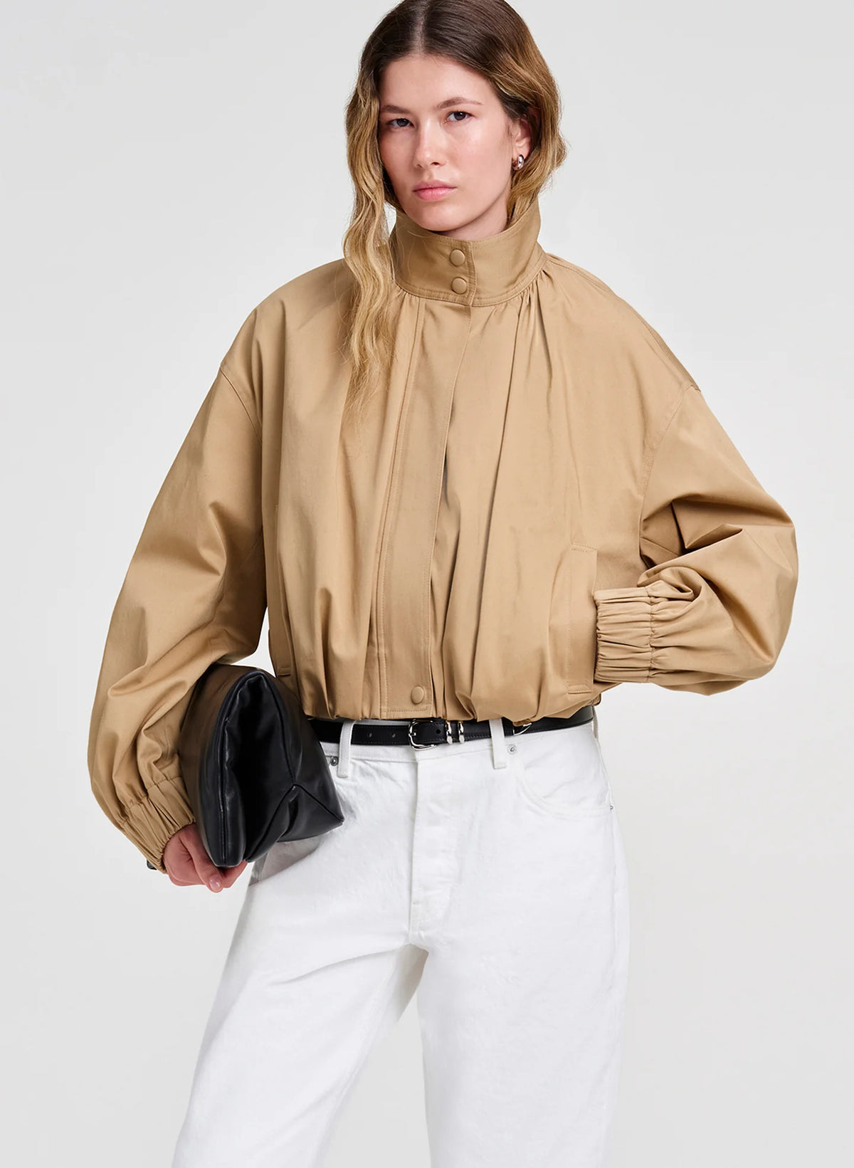 A.L.C. Amélie Cotton Twill Jacket in Light Bark