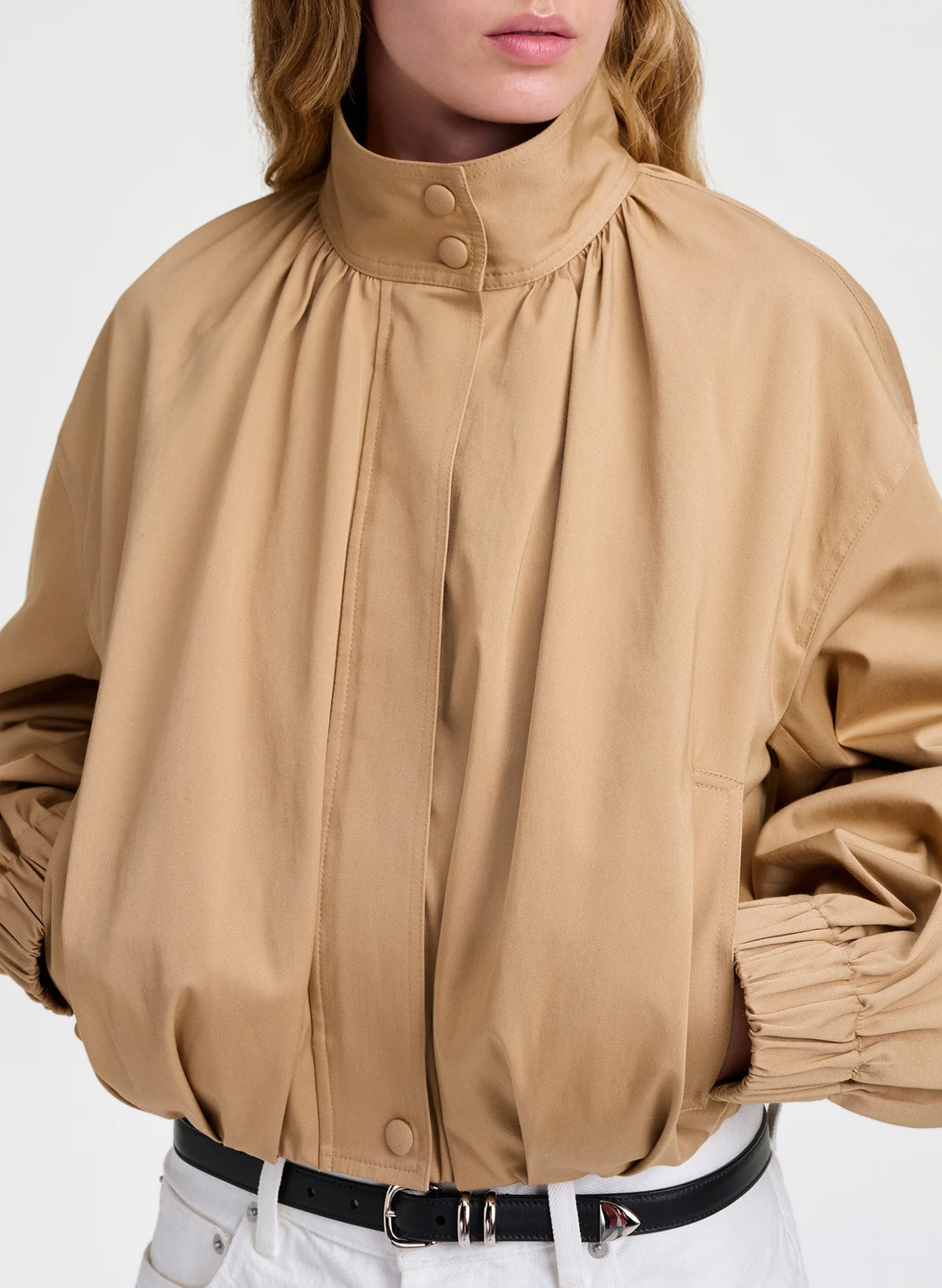 A.L.C. Amélie Cotton Twill Jacket in Light Bark