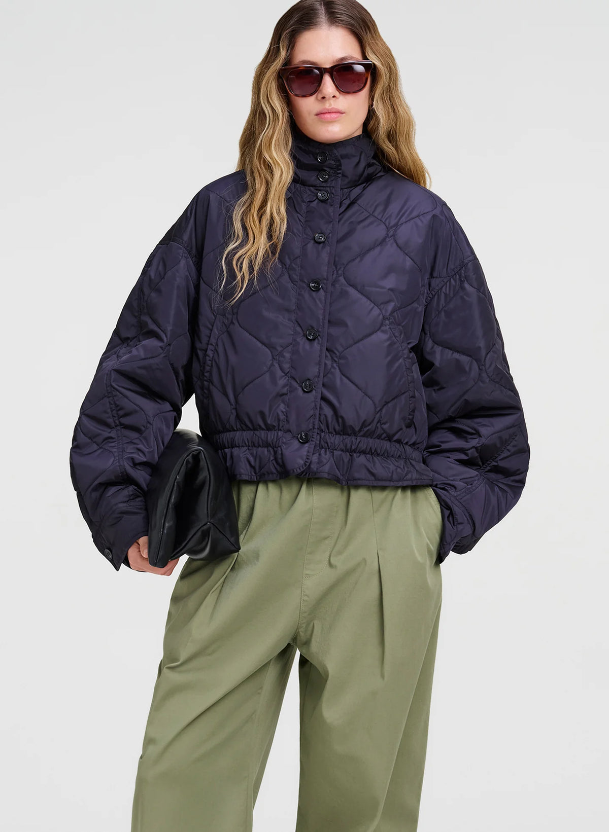 A.L.C. Claudia Quilted Jacket in Maritime Navy