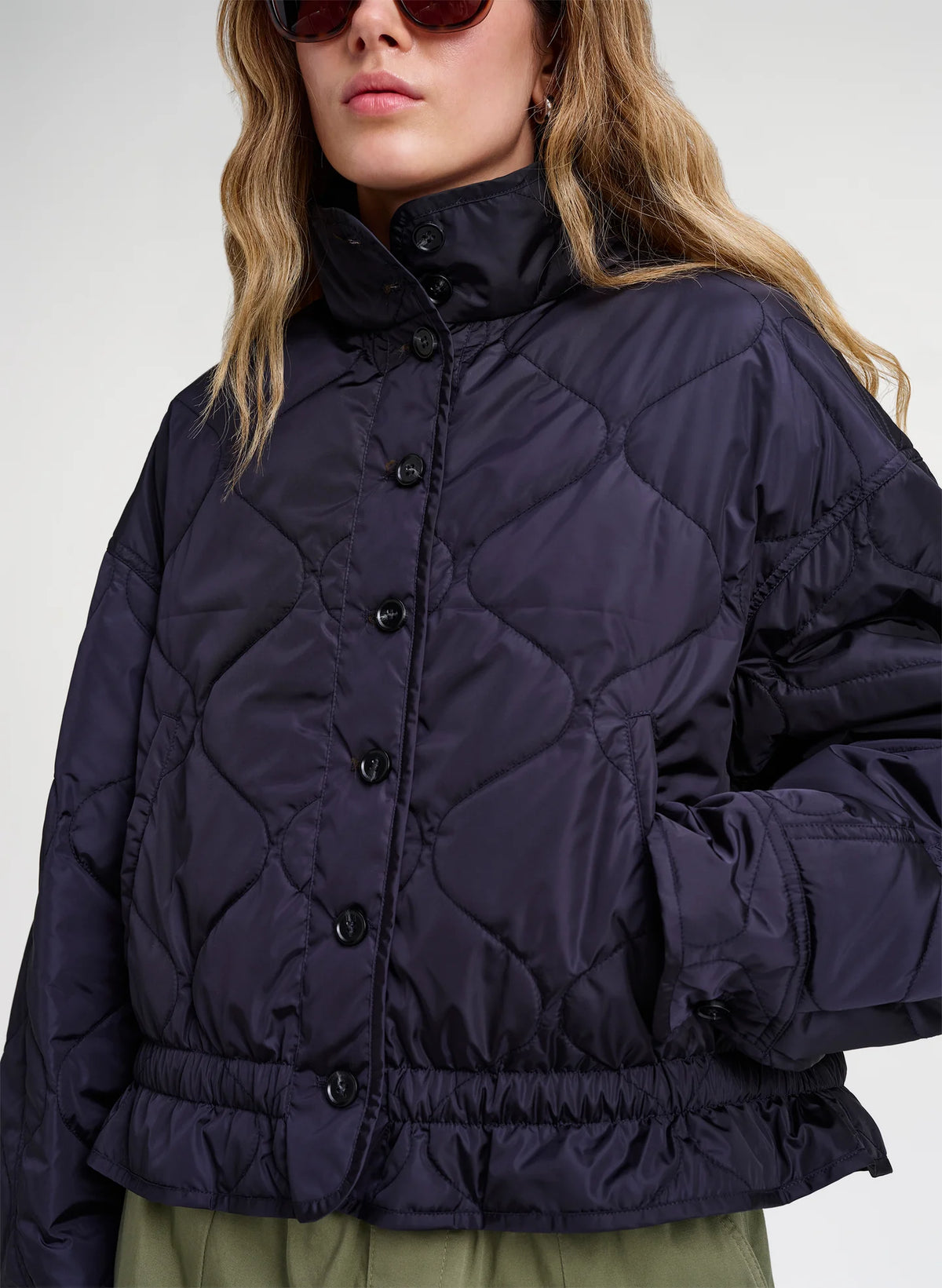 A.L.C. Claudia Quilted Jacket in Maritime Navy