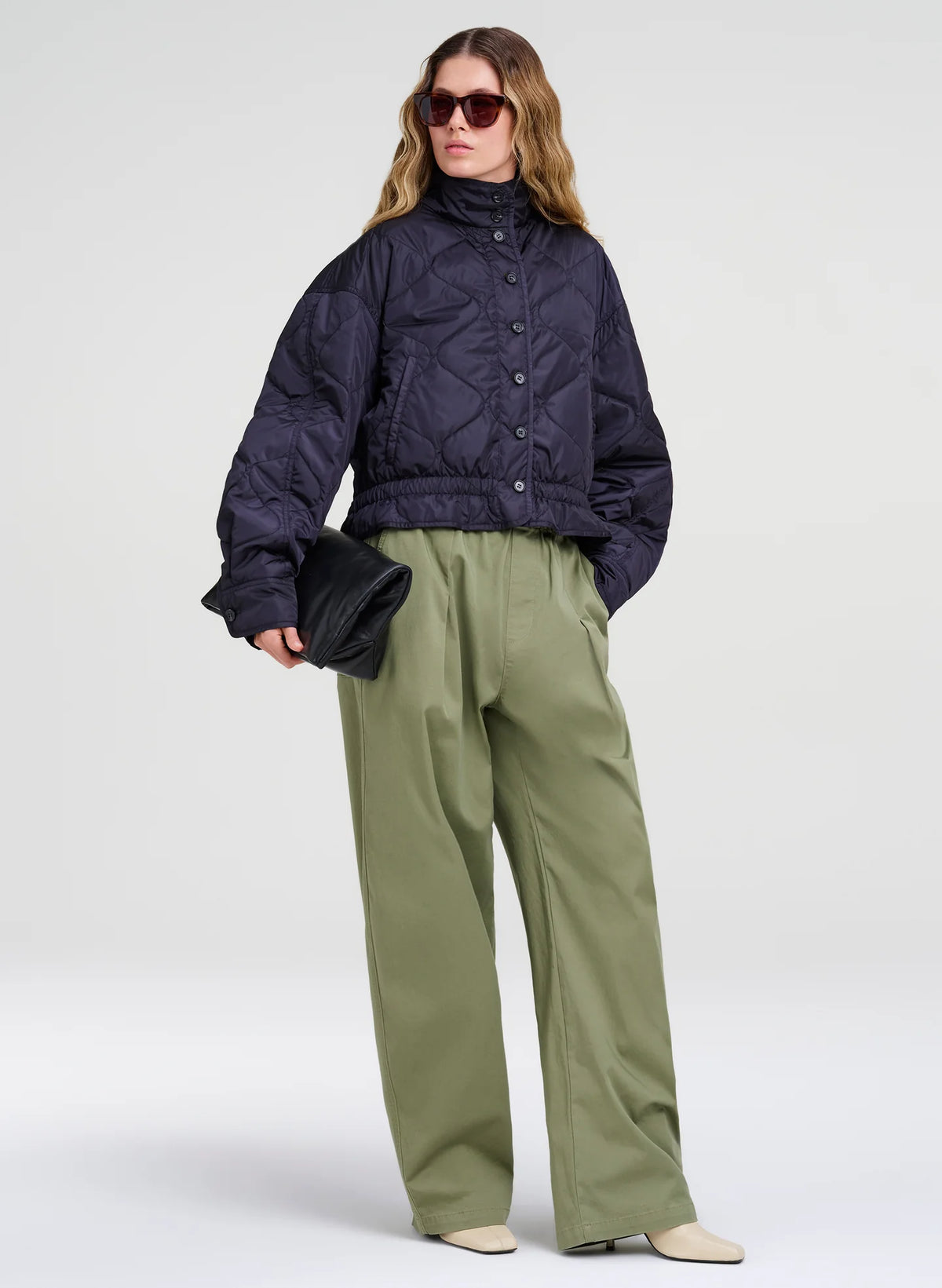 A.L.C. Claudia Quilted Jacket in Maritime Navy