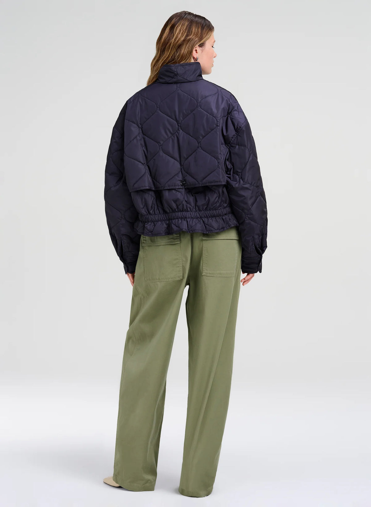 A.L.C. Claudia Quilted Jacket in Maritime Navy