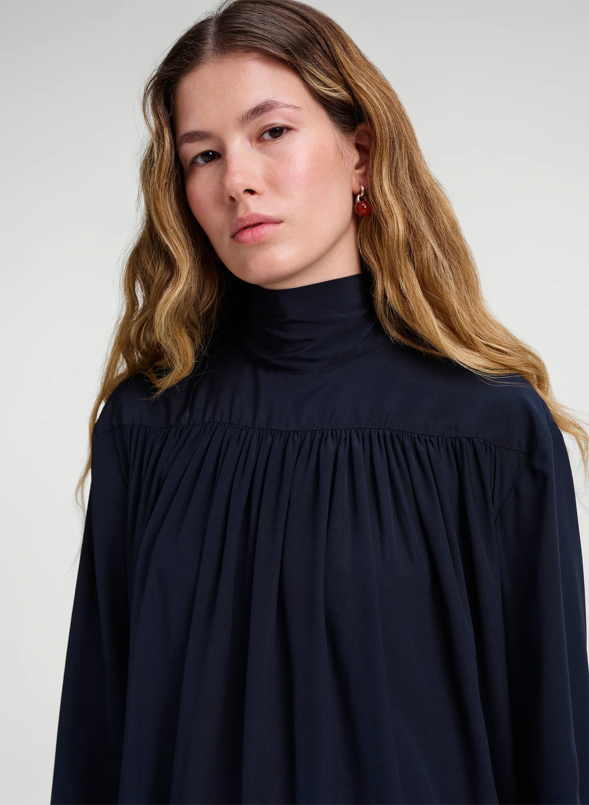 A.L.C. Danielle Silk Top in Evening Blue