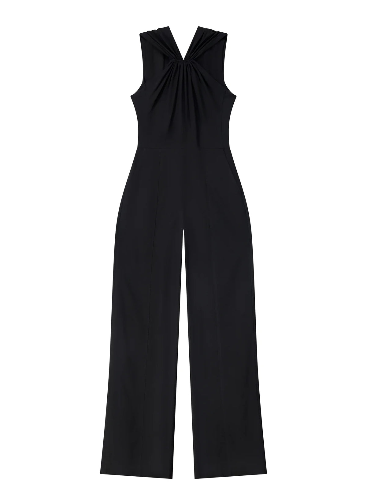 A.L.C. Elouise Stretch Linen Jumpsuit in Black