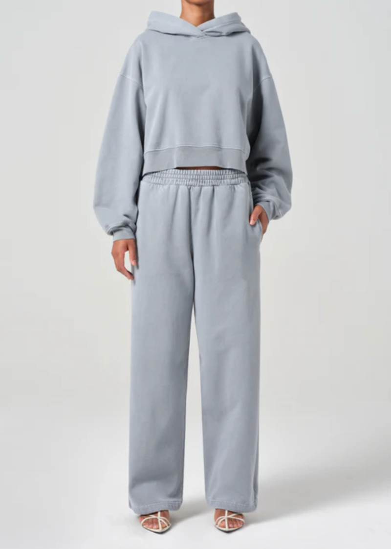 AGOLDE Elliot Pant in Mineral, front full-length view on model