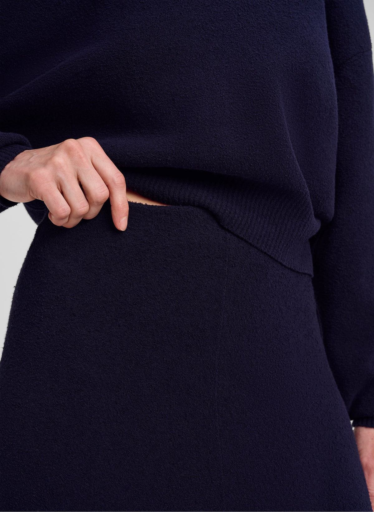 A.L.C. Flo Boucle Midi Skirt in Navy